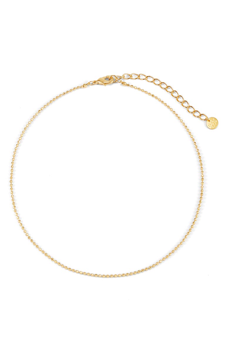Brook and York Mae Bead Chain Choker, Main, color, Gold