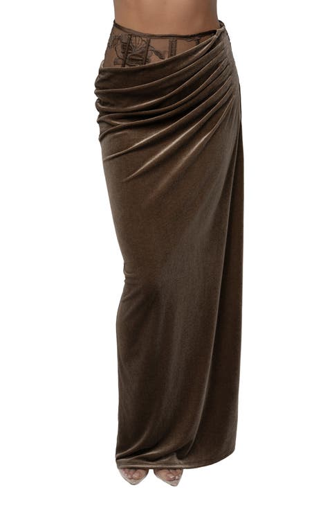 Velvet & Lace Maxi Skirt