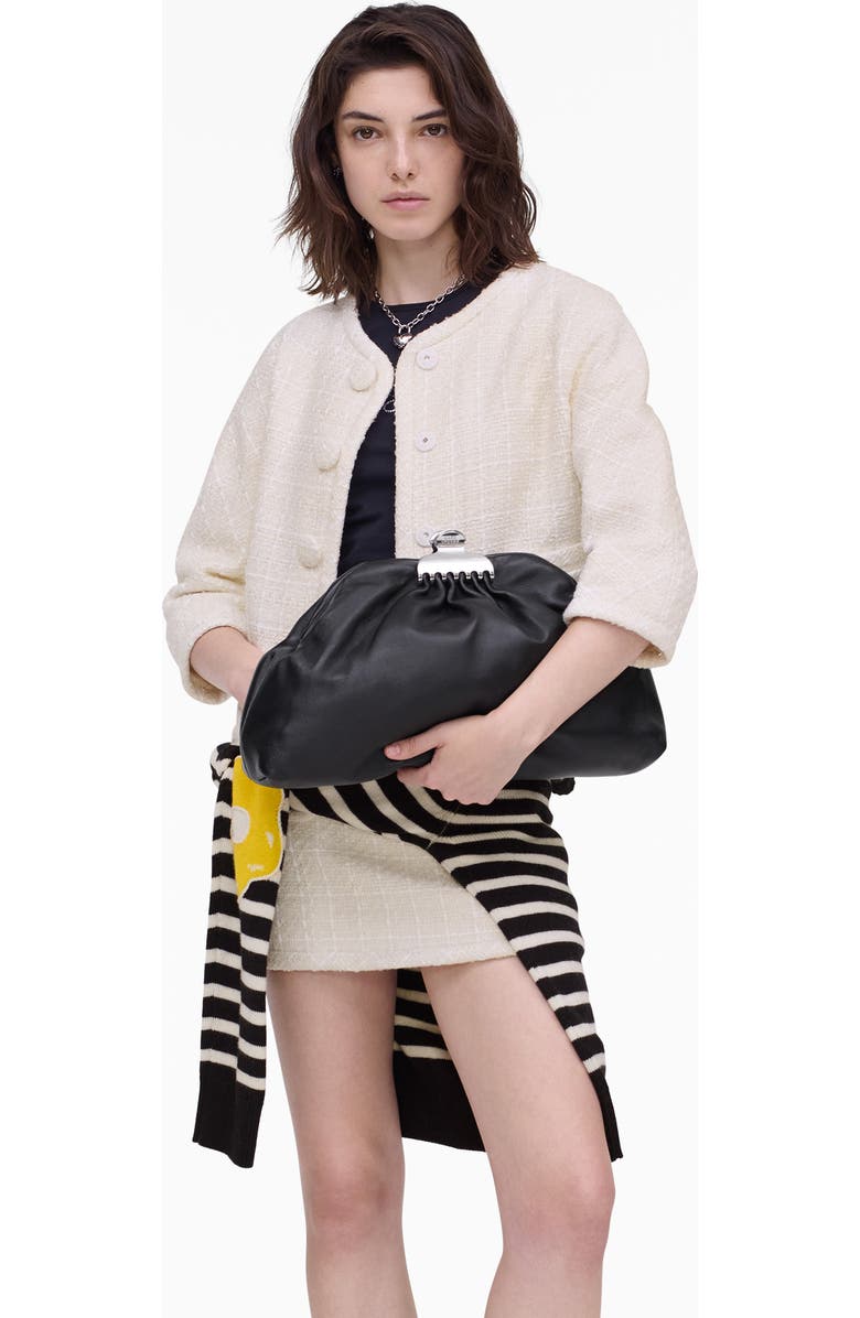 Marc Jacobs The Glam Clutch, Alternate, color, Black