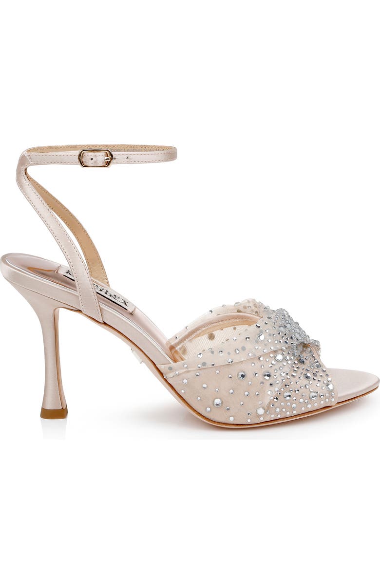 Badgley Mischka Collection Cameryn Embellished Ankle Strap Sandal, Alternate, color, Nude