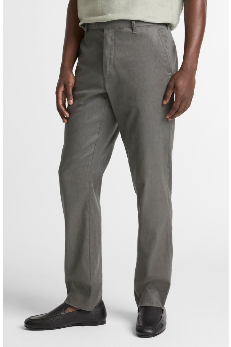 Owen Linen & Cotton Blend Extended Tab Pants, Alternate, color, SLATE