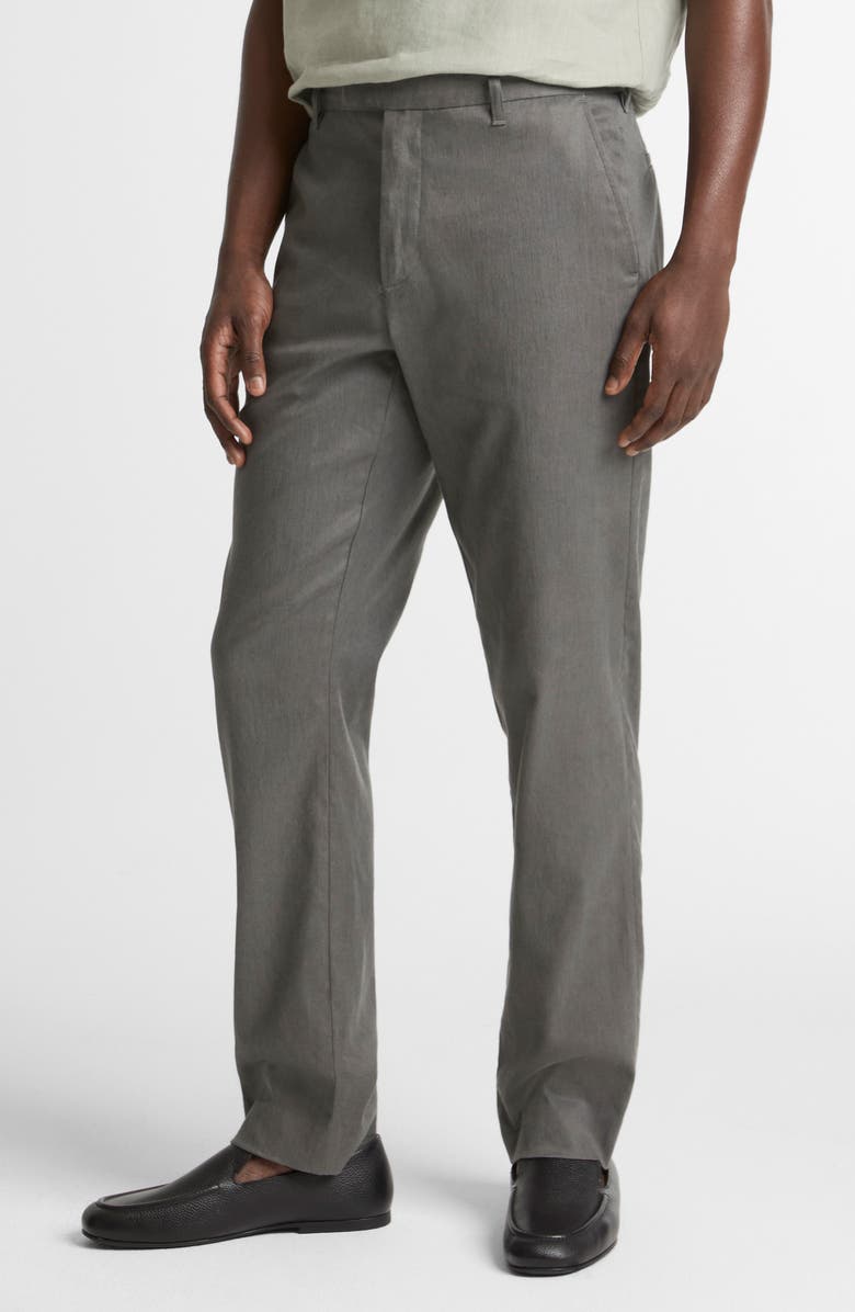 Vince Owen Linen & Cotton Blend Extended Tab Pants, Alternate, color, Slate