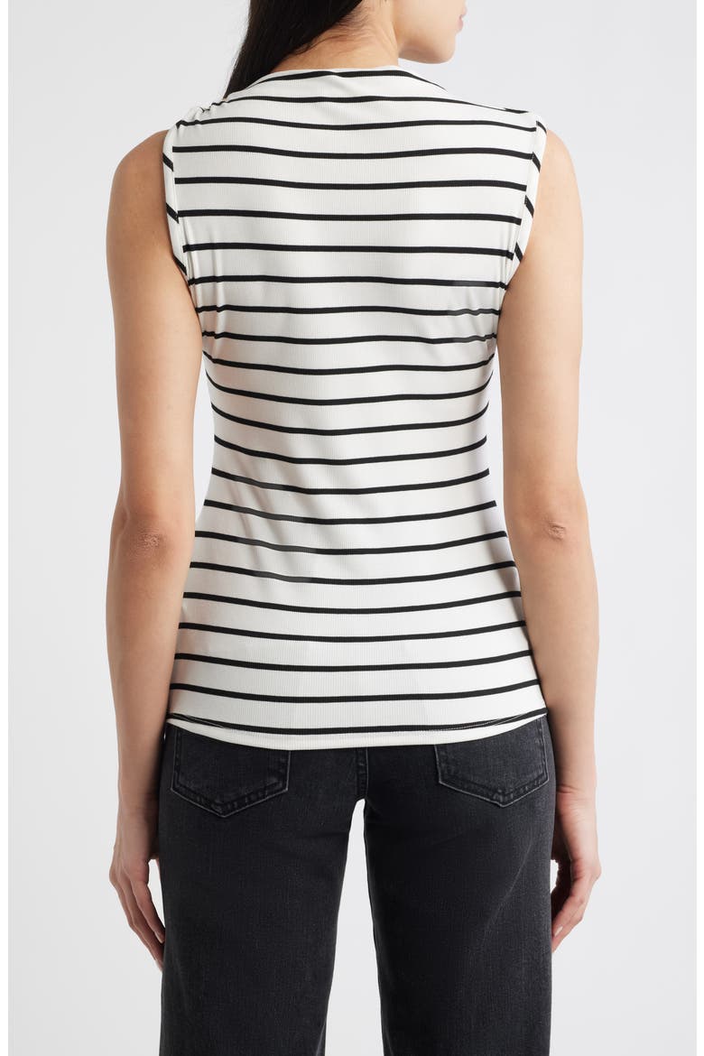 Stripe Side Twist Rib Top, Alternate, color, IVORY/ BLACK