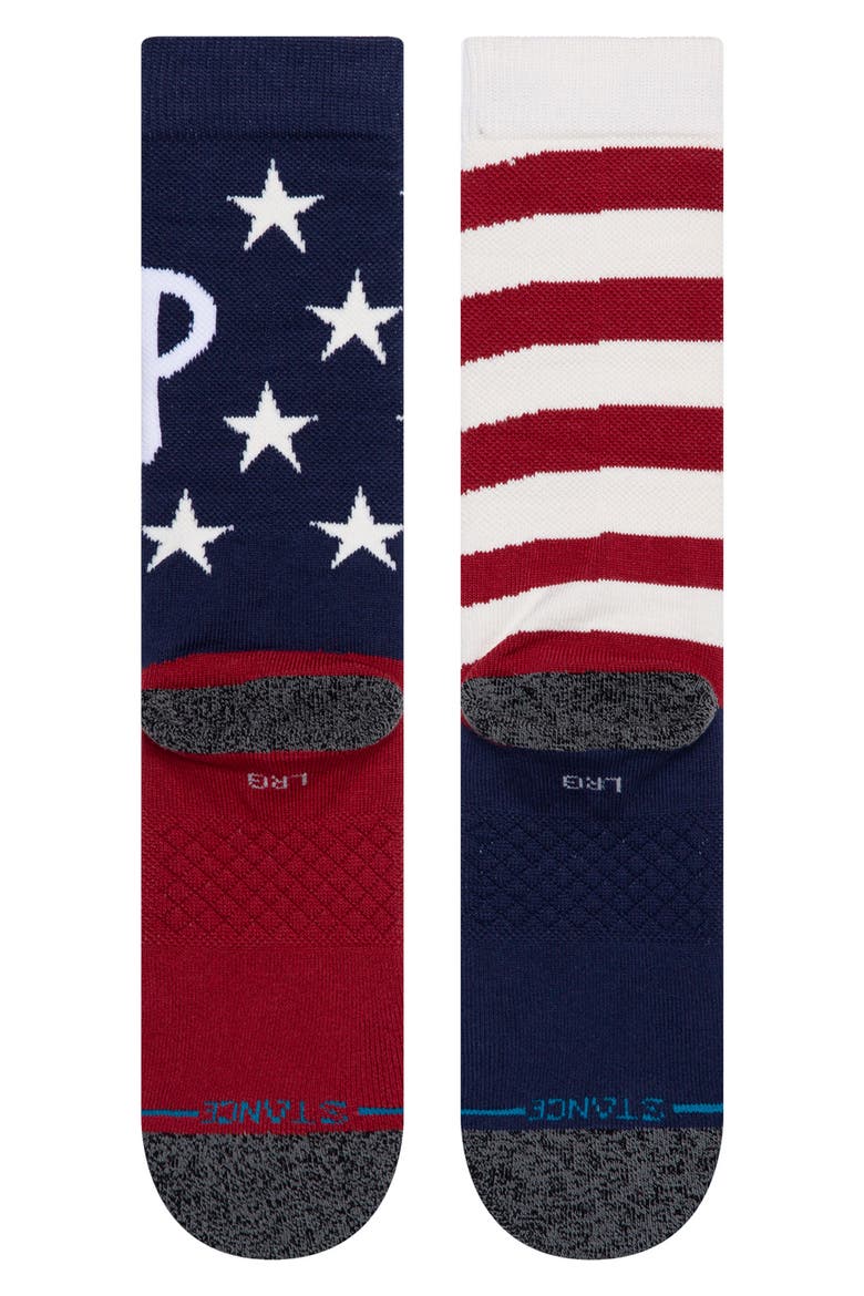 Brigade Philadelphia Phillies Crew Socks, Alternate, color, NAVY