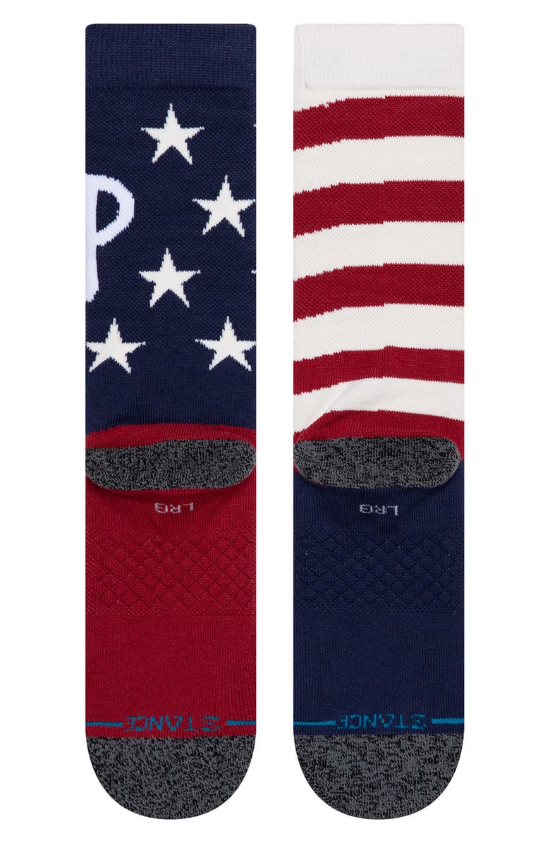 Stance Brigade Philadelphia Phillies Crew Socks, Alternate, color, 
