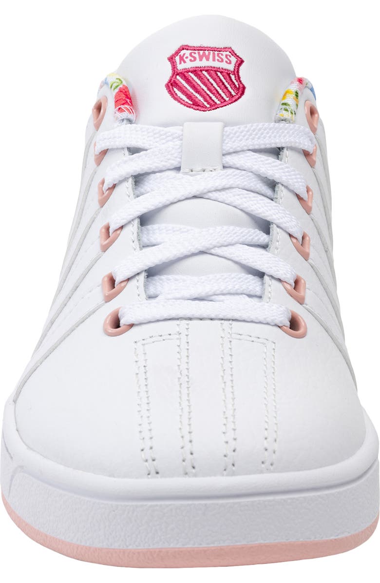 K-Swiss Court Pro II CMF Leather Sneaker, Alternate, color, White/ Raspberry Sorbet
