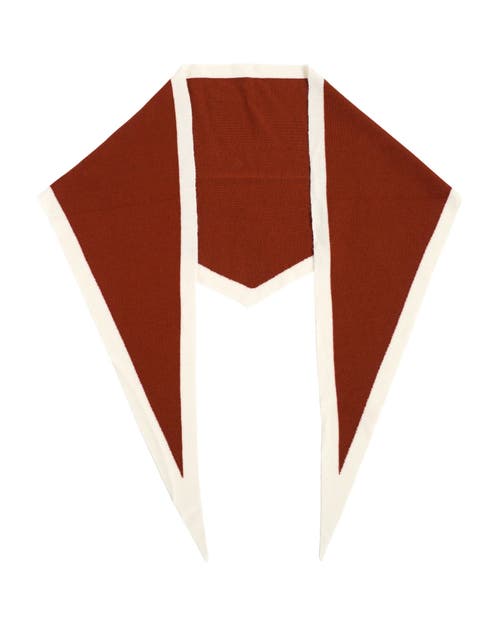 Lost Pattern Nyc "triangle Frame" Cashmere Triangle Scarf In Brown