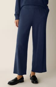 Eileen Fisher Wide Leg Organic Cotton Terry Pants