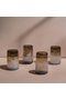 Mario Tall Smoke Luster Glass - Set of 4