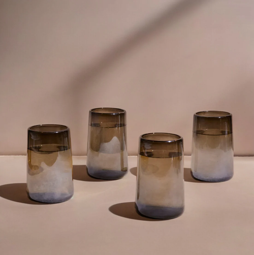 Meso Goods Mario Tall Smoke Luster Glass In Smoke