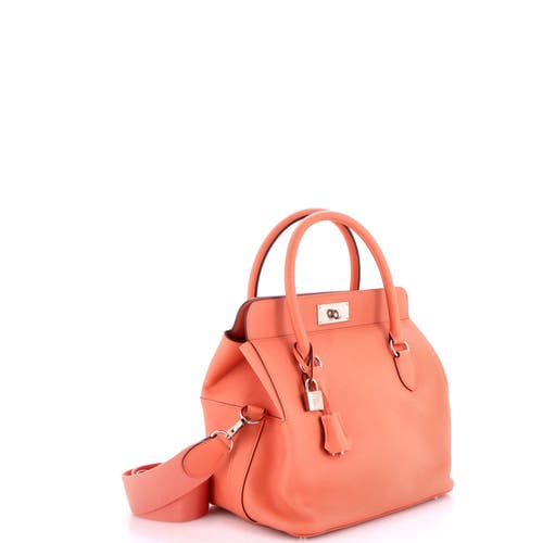 Pre-owned Hermes Hermes Toolbox Bag Evercolor 26 In Pink