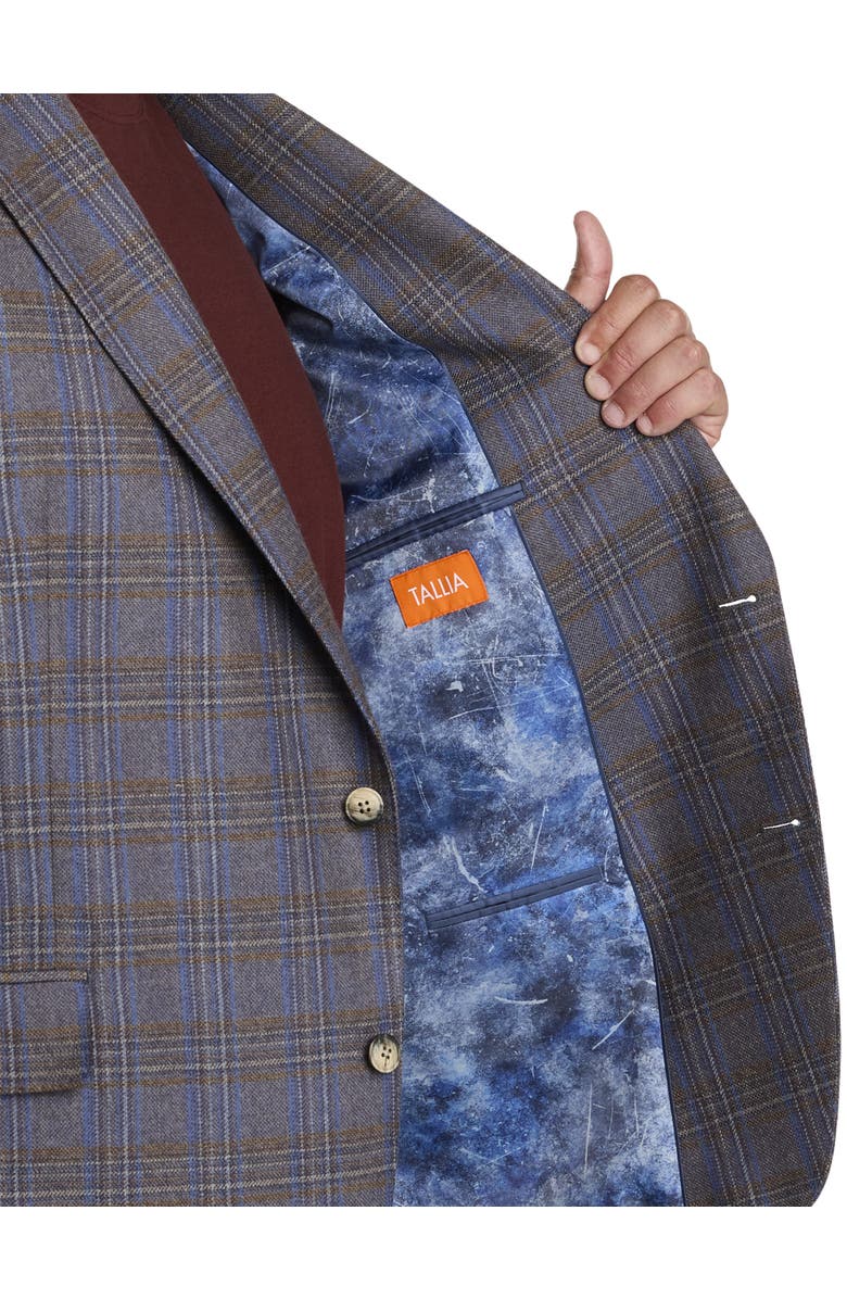 Tallia Big & Tall Multi Plaid Sport Coat, Alternate, color, 