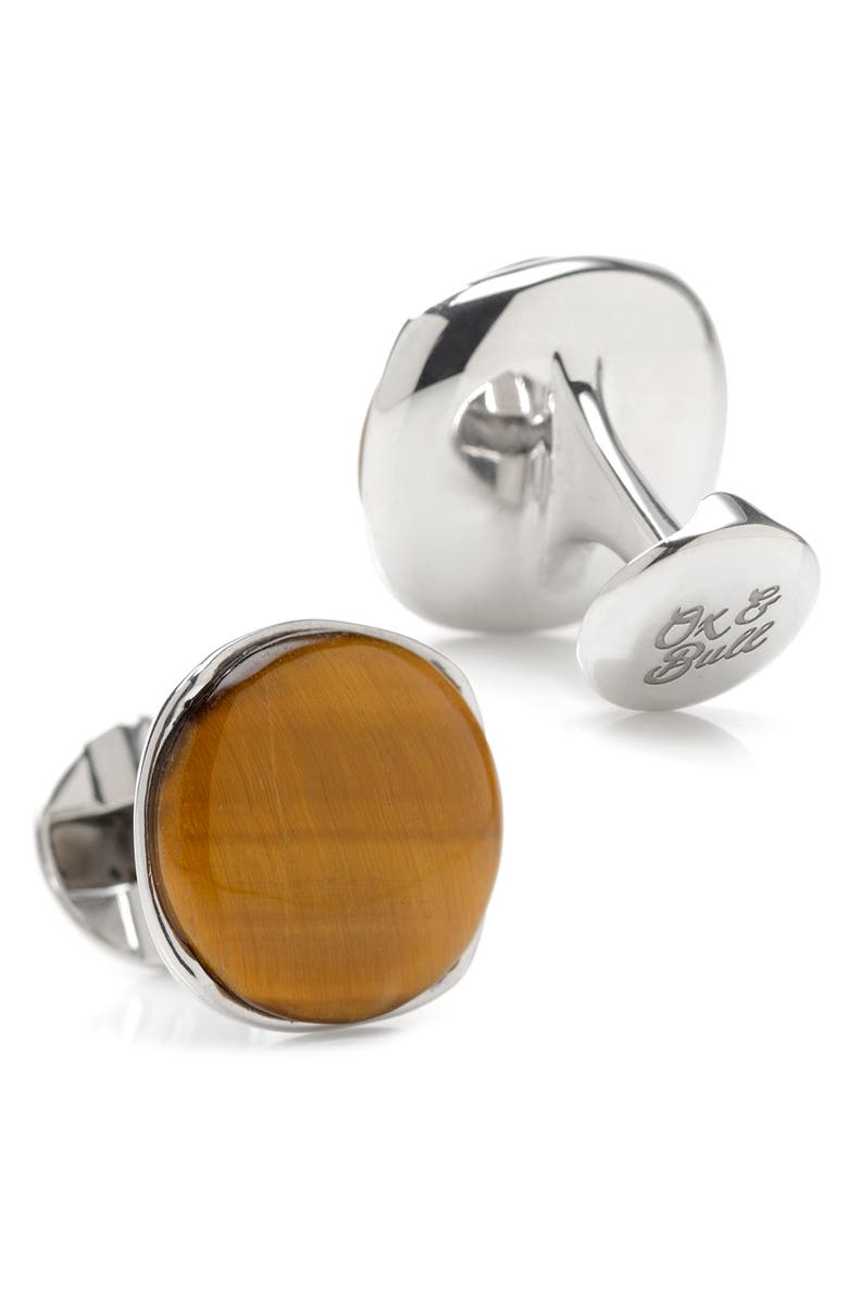 Cufflinks, Inc. Tiger's Eye Cuff Links, Alternate, color, 