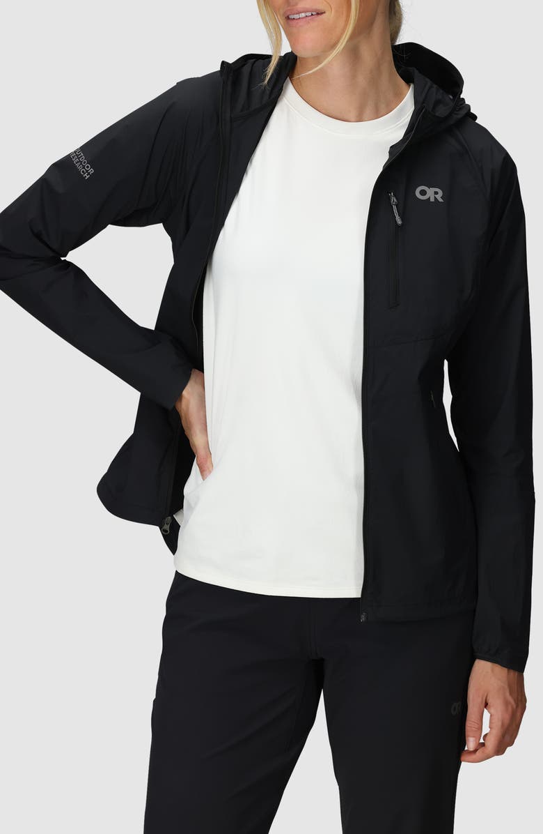 Outdoor Research Shadow Wind Zip-Up Hoodie, Alternate, color, Black