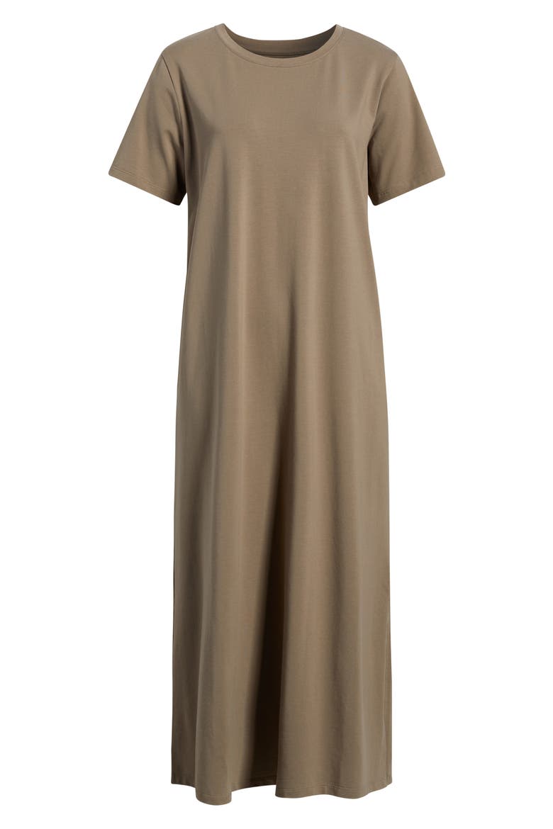 Maxi T-Shirt Dress, Alternate, color, WALNUT