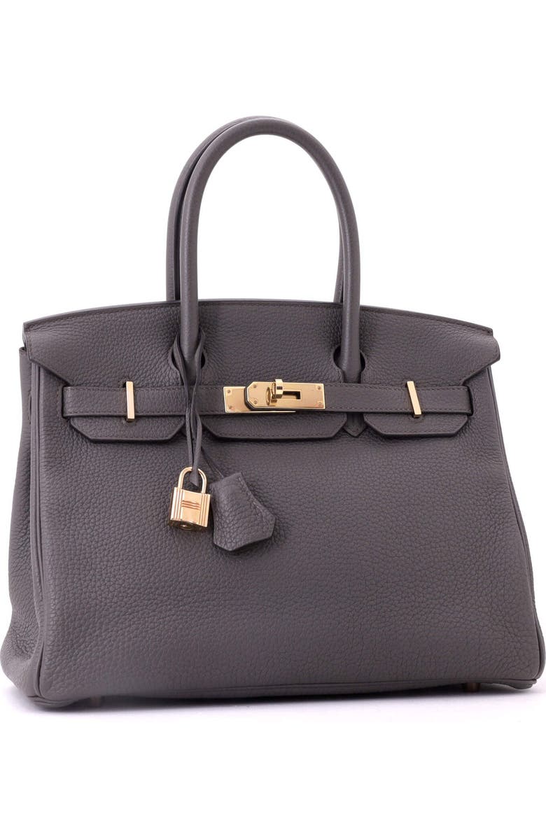 Pre-Owned Hermes Birkin Handbag Grey Togo with Rose Gold Hardware 30, Alternate, color, Etain