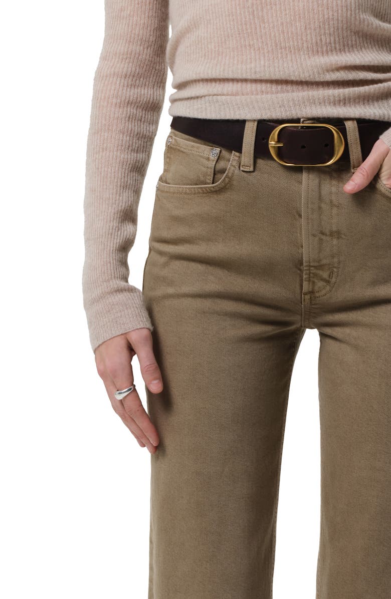 Citizens of Humanity Palma High Waist Ankle Straight Leg Jeans, Alternate, color, Bezal Olive Green