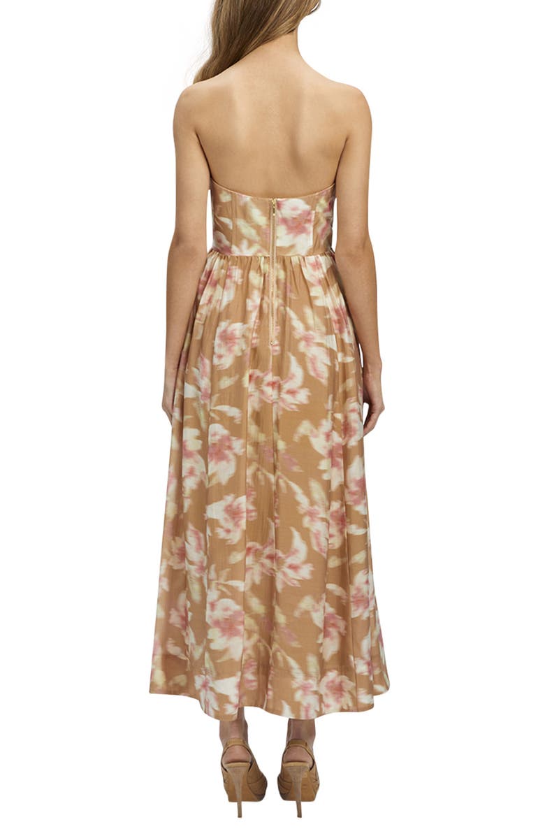 Bardot Lola Floral Strapless Corset Dress, Alternate, color, 