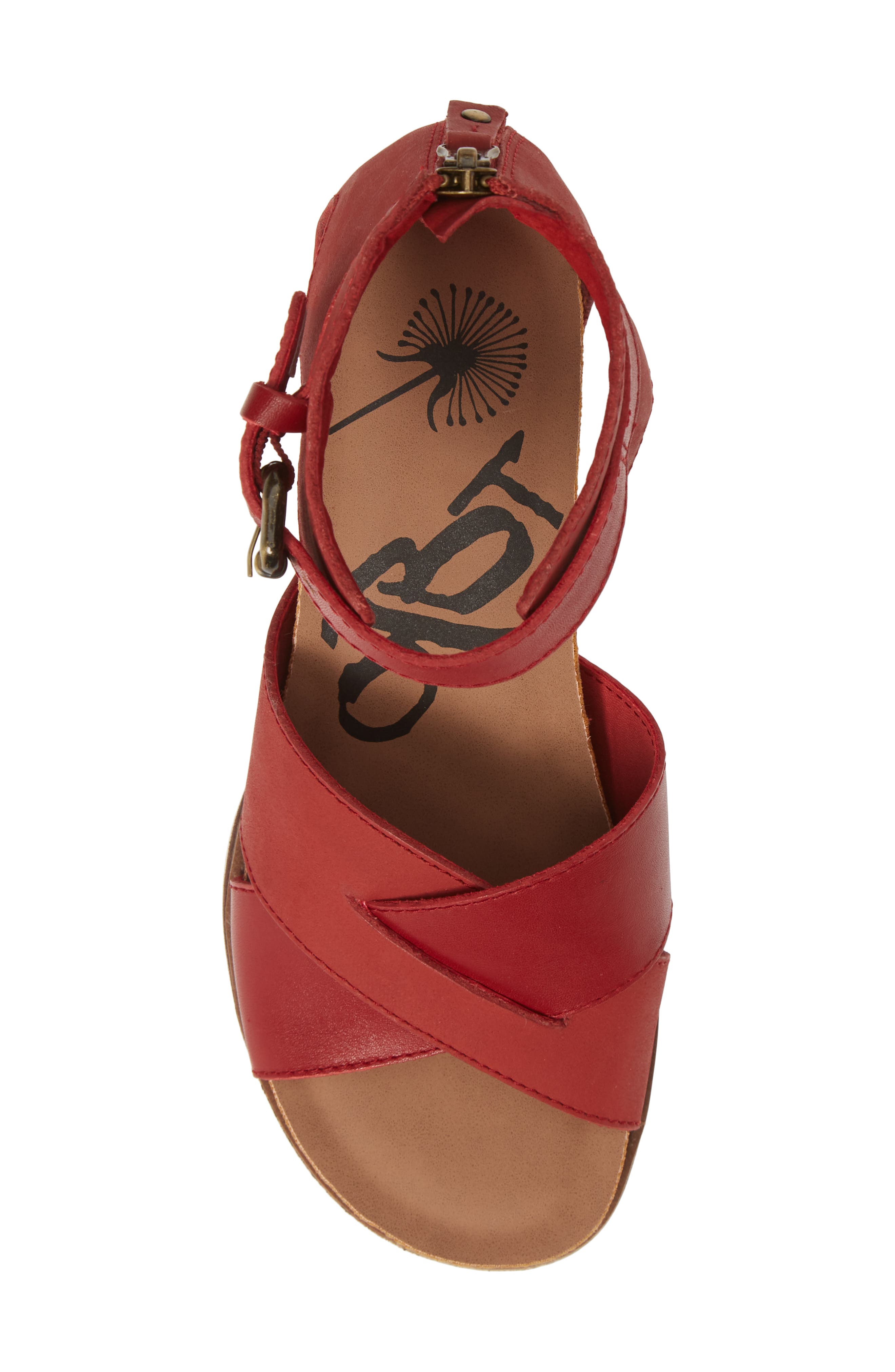 Teamwork Ankle Strap Sandal, Alternate, color, APPLE LEATHER