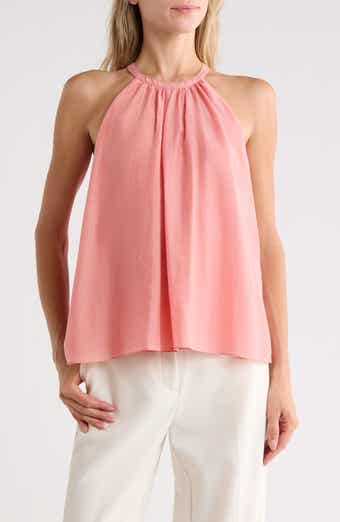 Erna Halter Neck Cotton & Silk Shell