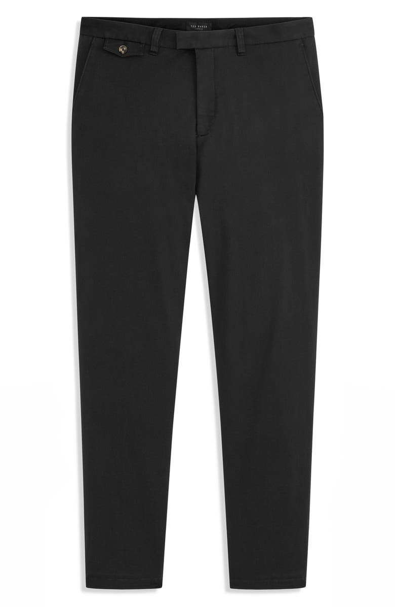 Ted Baker Heavy Stretch Cotton Twill Chino Pants, Alternate, color, Black Beauty
