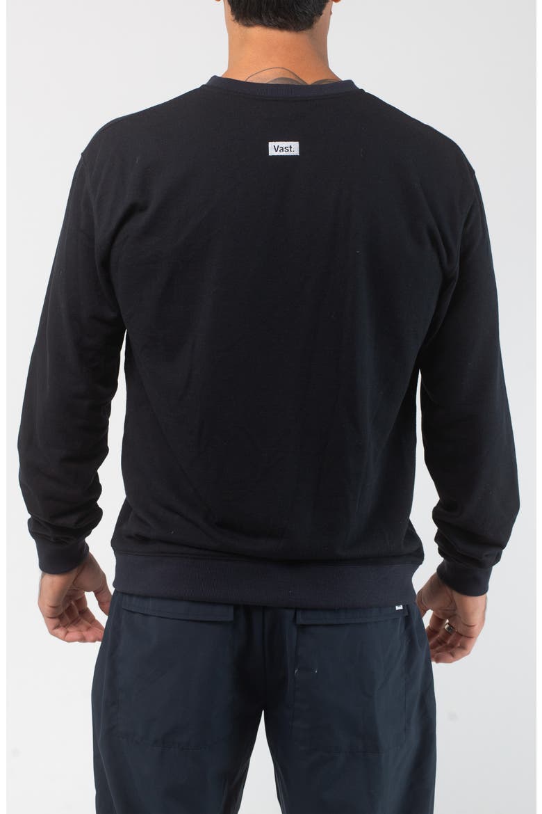 Elements Lightweight Crewneck Sweatshirt, Alternate, color, BLACK