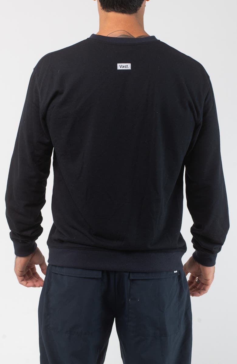 VAST Elements Lightweight Crewneck Sweatshirt, Alternate, color, Black