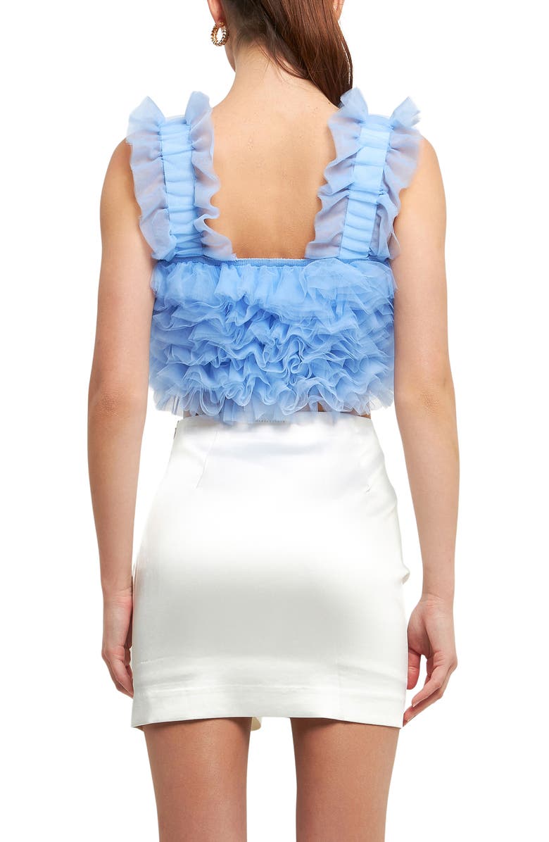 Endless Rose Ruffle Tulle Crop Tank, Alternate, color, Powder Blue