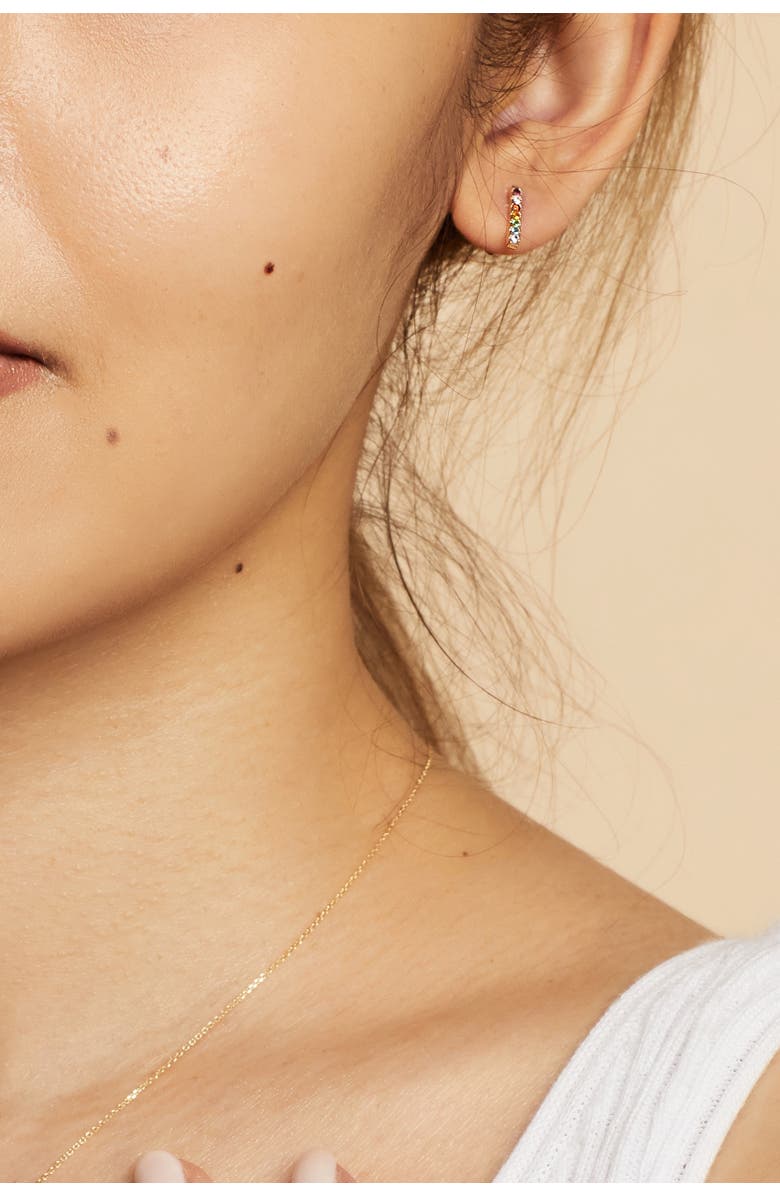 Oradina 14K Yellow Gold Life of the Party Studs, Alternate, color, Yellow Gold