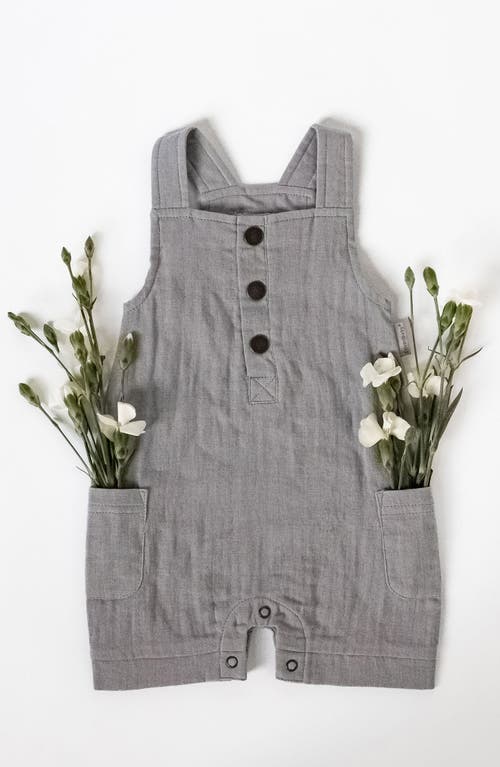 L'ovedbaby Organic Cotton Muslin Romper In Blueberry