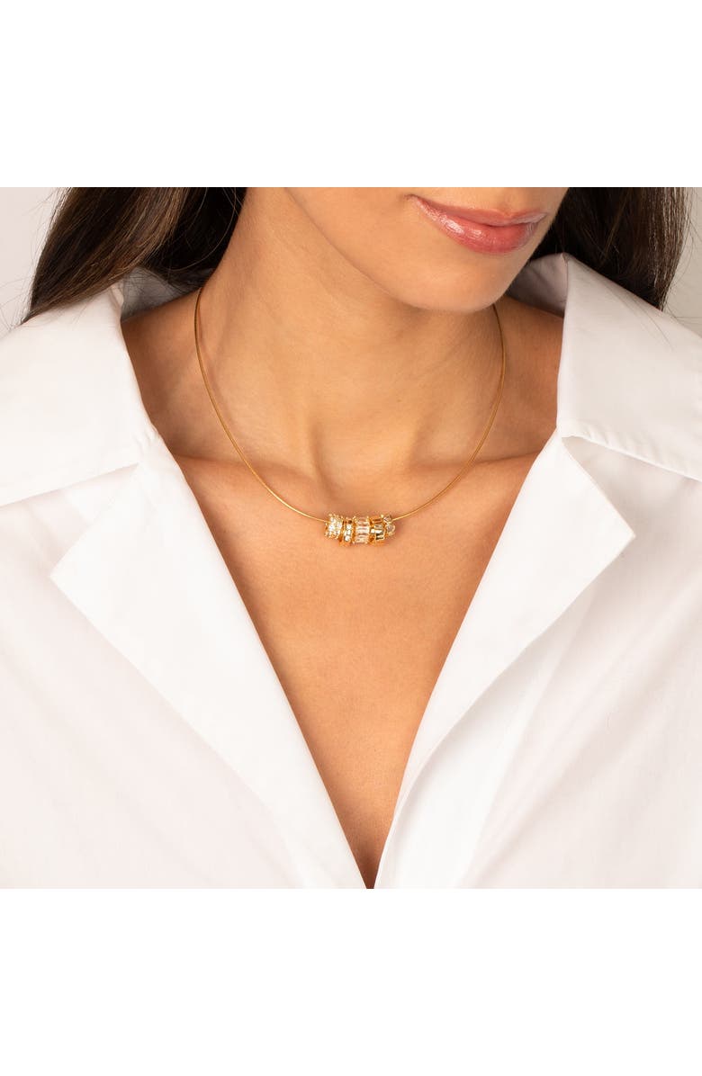 BY ADINA EDEN Colored CZ Scattered Rounded Wide Charm, Alternate, color, Gold