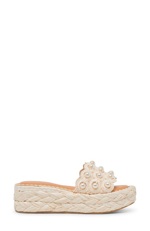 Dolce Vita Caper Platform Sandal In Vanilla Raffia