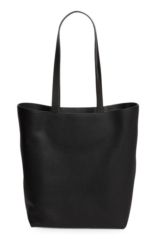 Marni Medium Trunkaroo Leather Shopper In Black