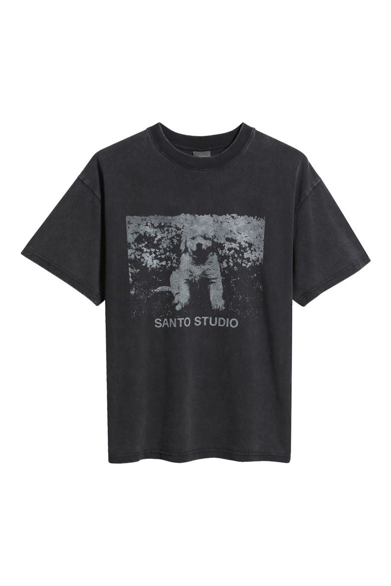 Cute Dog Cotton Graphic T-Shirt, Alternate, color, BLACK FADE