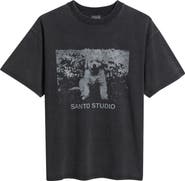SANTO STUDIO Cute Dog Cotton Graphic T-Shirt