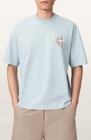 AllSaints Valen Oversize Floral Logo Graphic T-Shirt