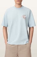 AllSaints Valen Oversize Floral Logo Graphic T-Shirt