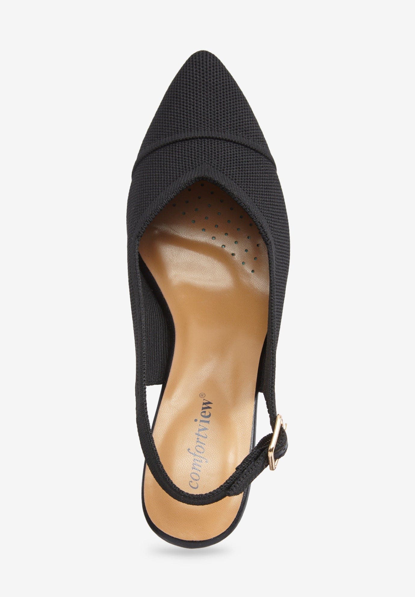 Comfortview The Karoline Sling Back, Alternate, color, Black