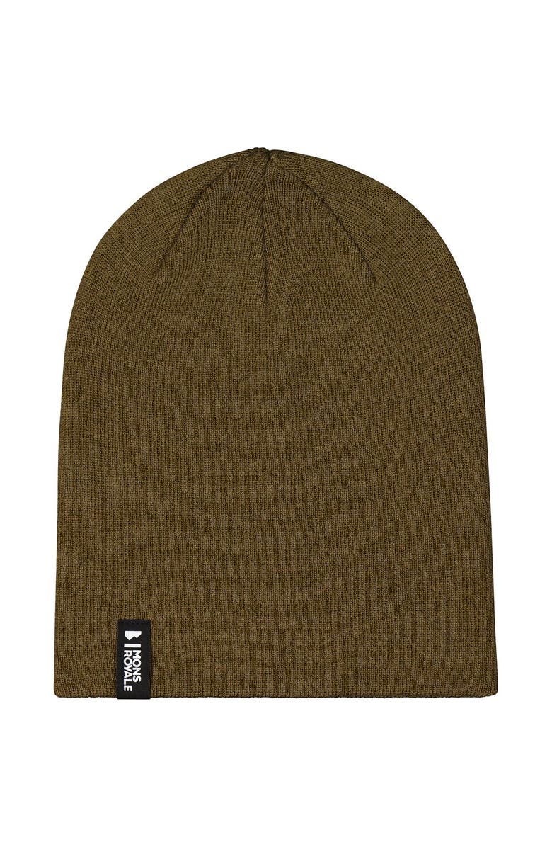 Mons Royale Mccloud Merino Beanie, Alternate, color, Dark Olive