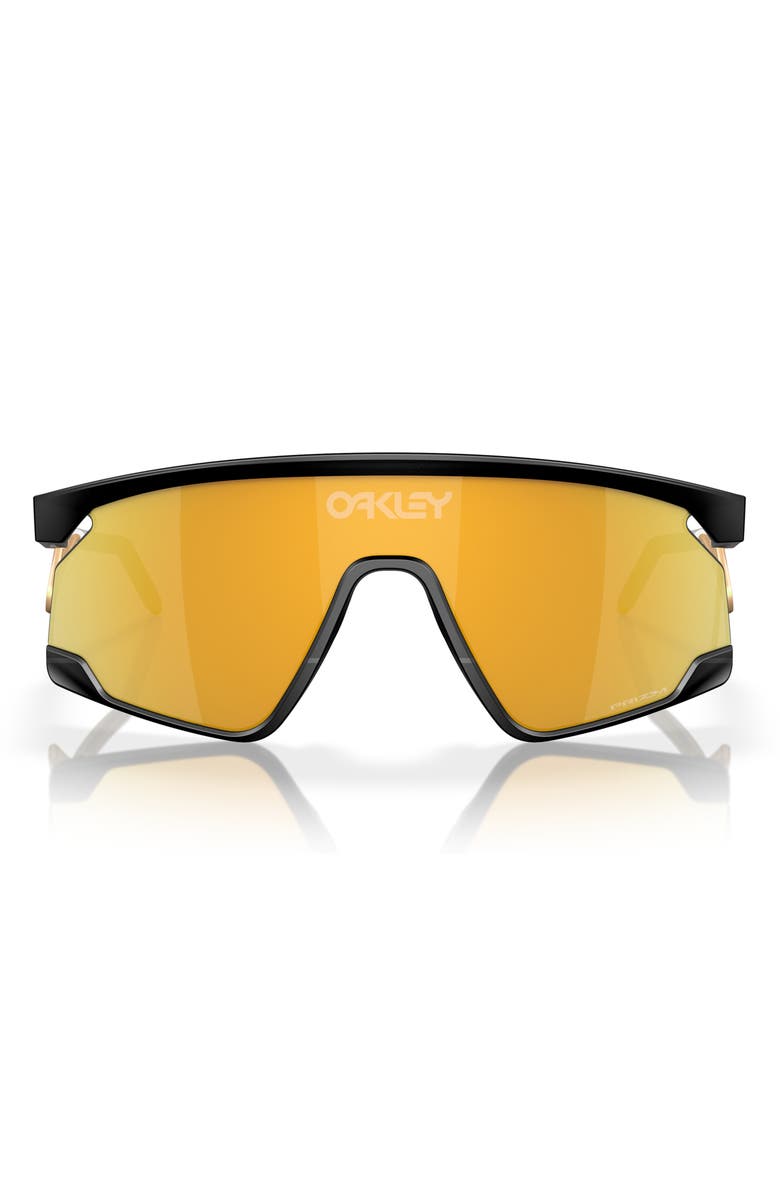 Oakley BXTR 39mm Polarized Rectangular Sunglasses, Main, color, Matte Black