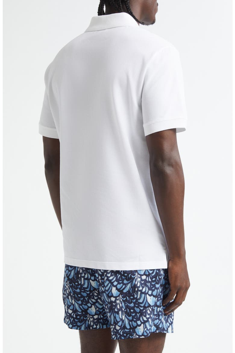 Embroidered Logo Cotton Piqué Polo, Alternate, color, OPTICAL WHITE
