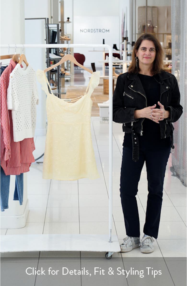 Landon Lace Trim Shift Mini Sundress, sales video thumbnail