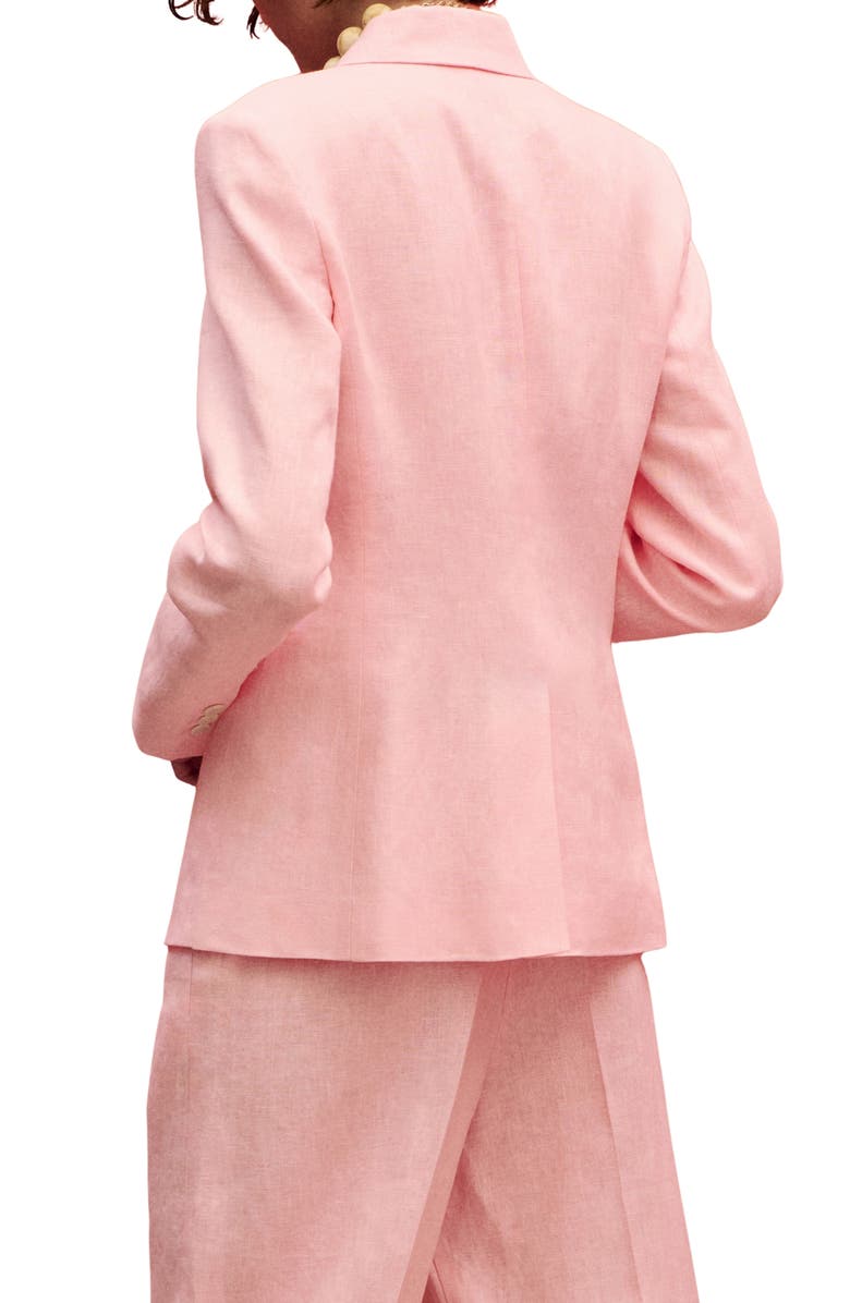 MANGO Boreli Linen Blazer, Alternate, color, Light/ Pastel Pink