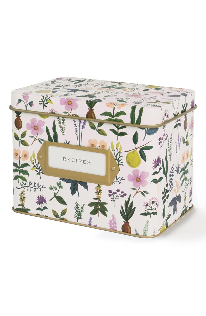 Rifle Paper Co. Herb Garden Recipe Tin, Main, color, 