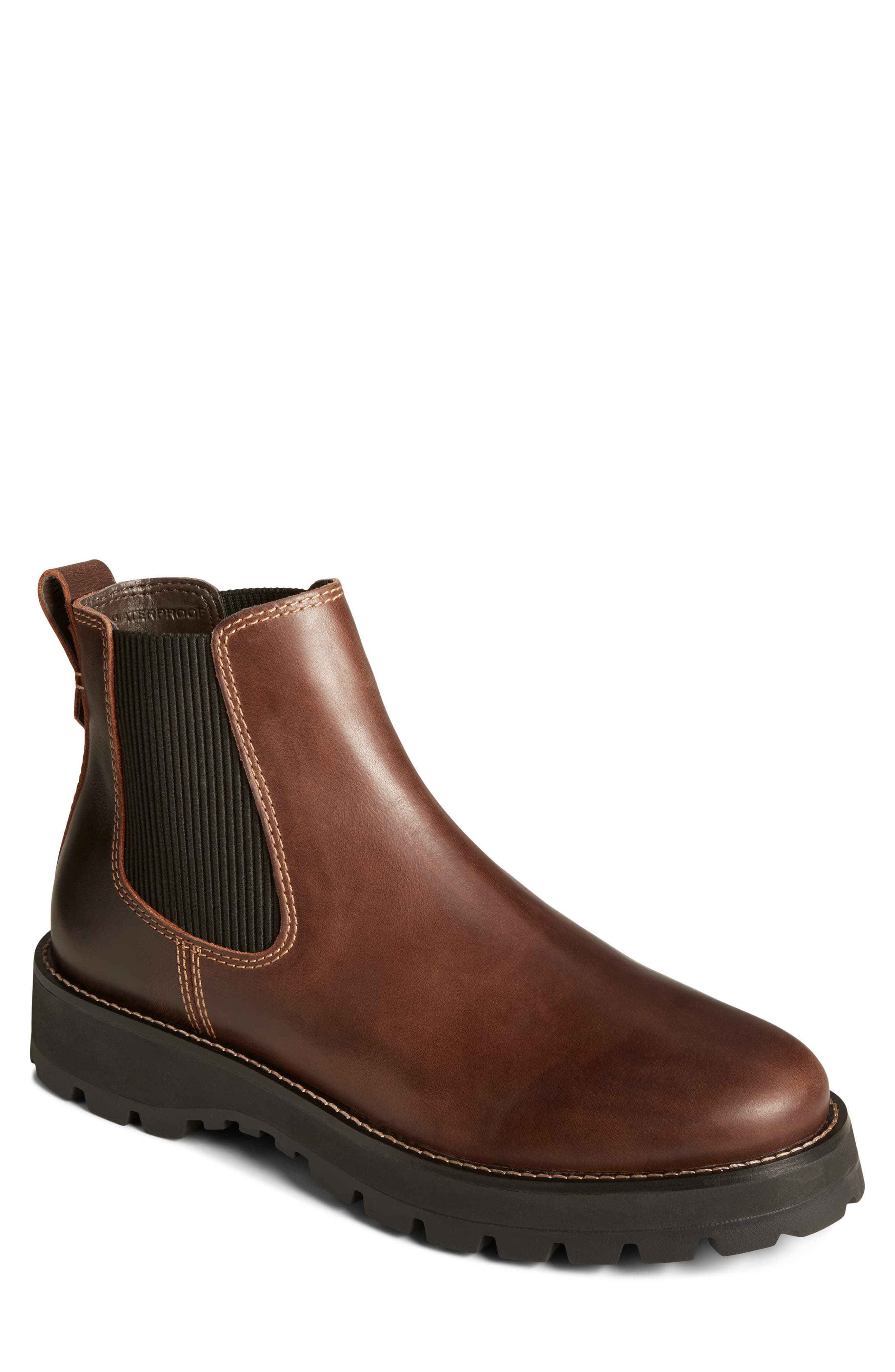 ZZDNU SPERRY TOP-SIDER<sup>®</sup> Mountain Sider Waterproof Chelsea Boot, Main, color, Brown