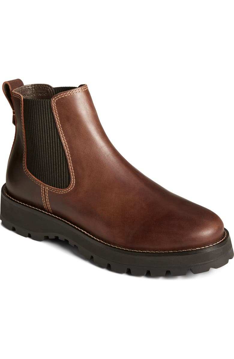 ZZDNU SPERRY TOP-SIDER<sup>®</sup> Mountain Sider Waterproof Chelsea Boot, Main, color, Brown