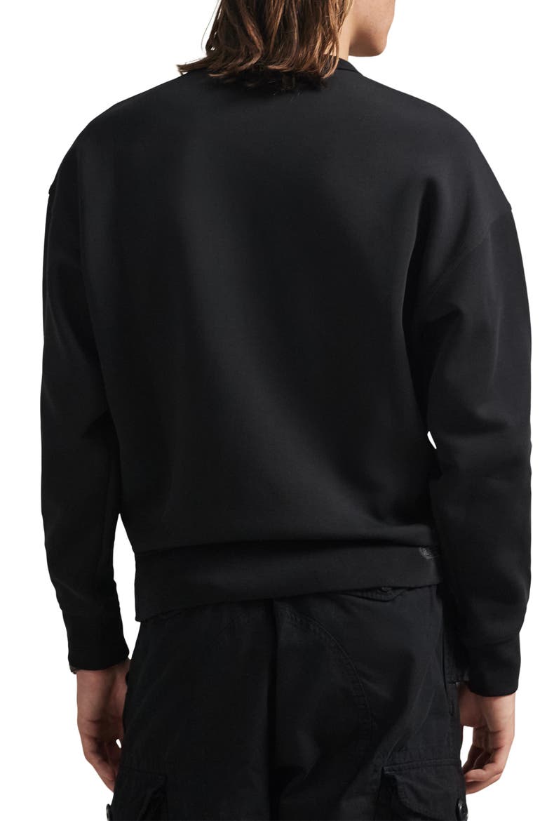 Double Knit Logo Sweatshirt, Alternate, color, POLO BLACK