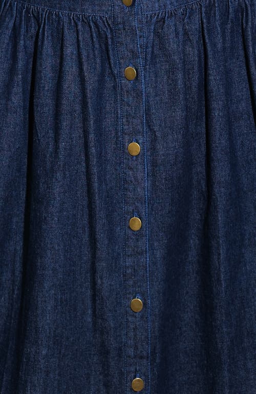 Flying Tomato Denim Midi Dress In Medium Indigo In Blue