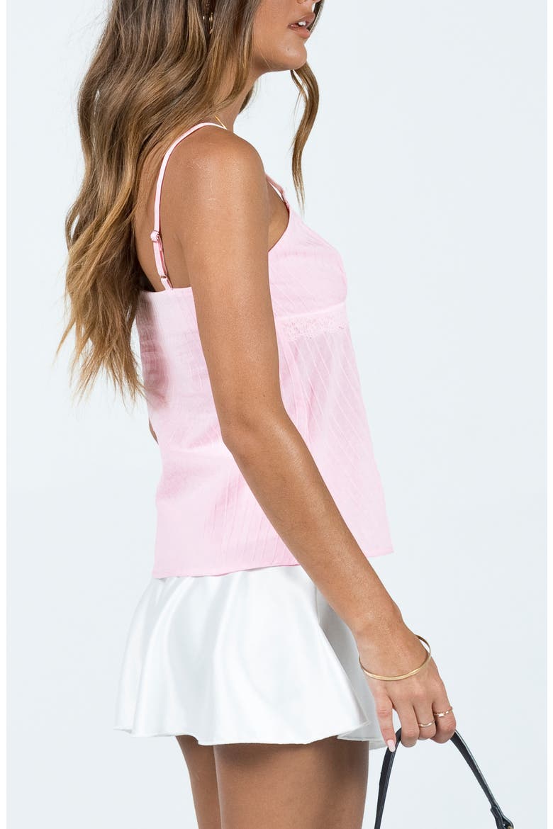Lunya Lace Trim Camisole, Alternate, color, PINK