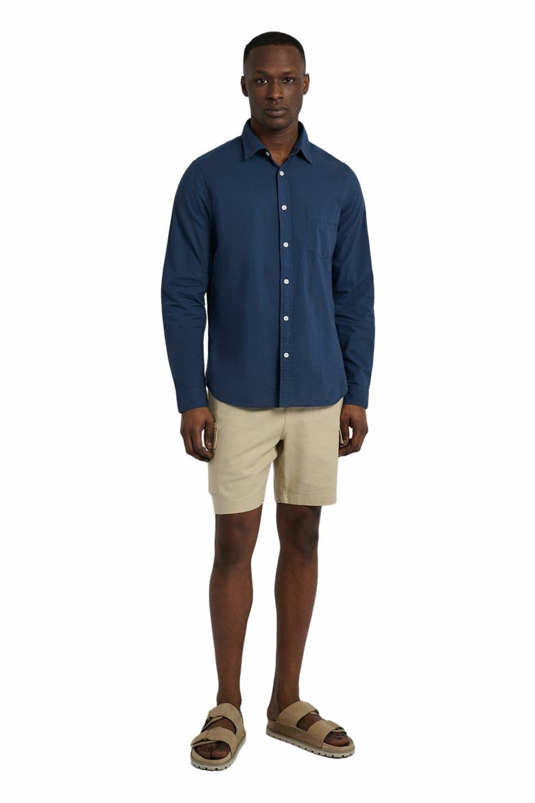 Garment Dye Cotton Voile Shirt, Main, color, DEEP NAVY